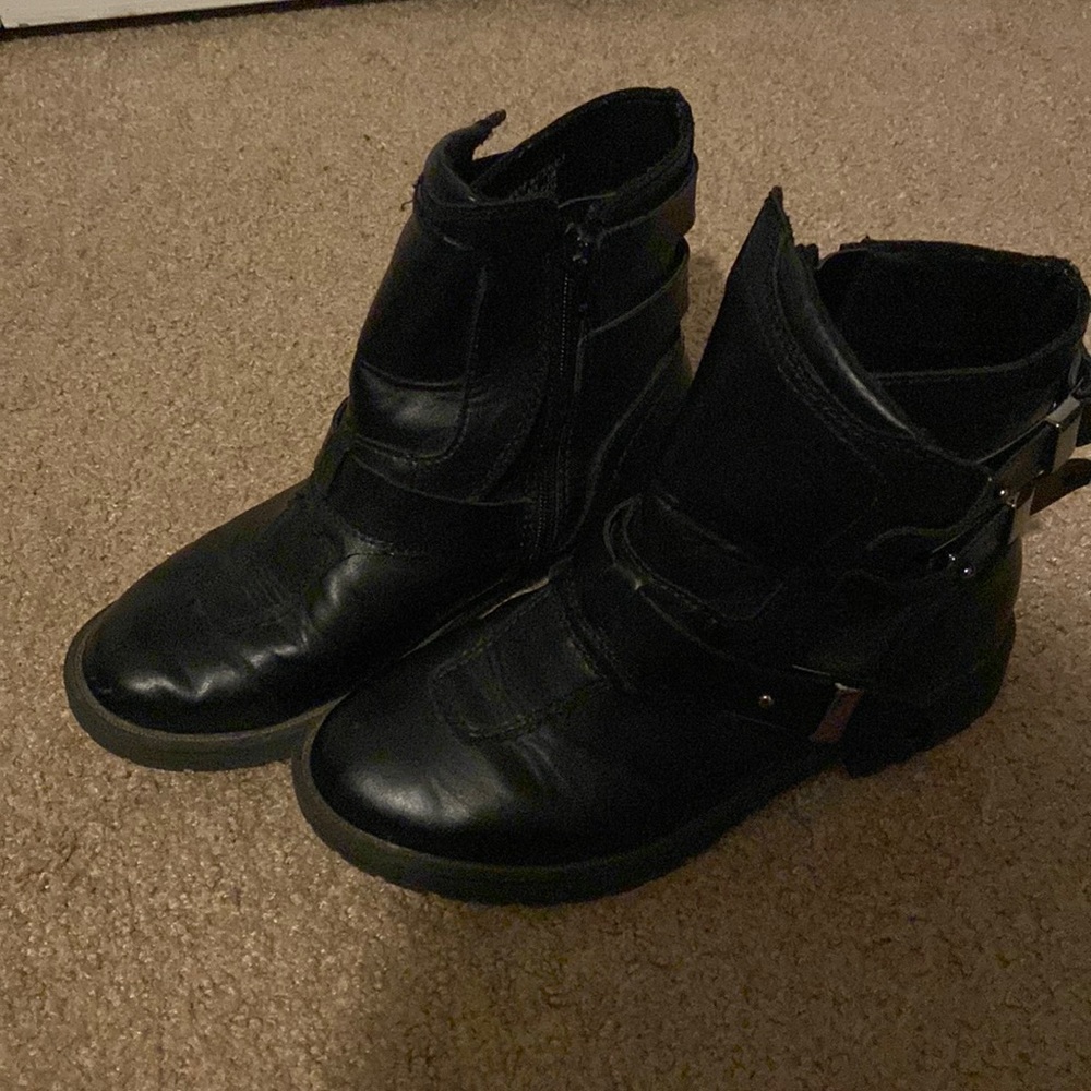 Black Joe Boxer boots with side straps